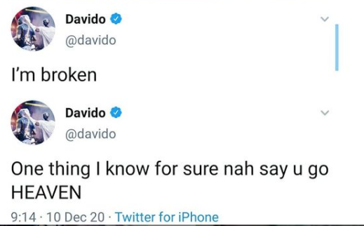 ''I am broken''- Davido continues to mourn his personal bodyguard