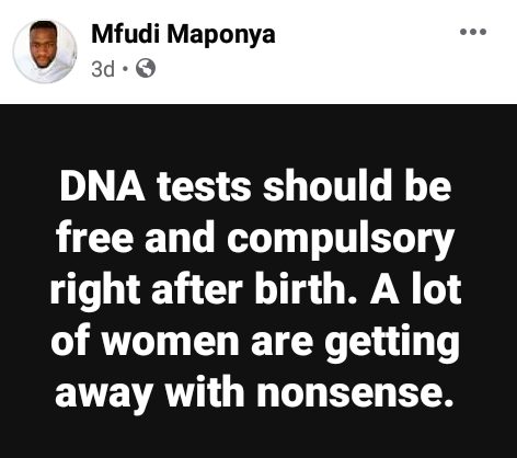 South African father calls for free and compulsory DNA tests after childbirth2