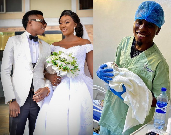 Nigerian comedian Edo Pikin and wife Jojo welcome their first child a boy photos