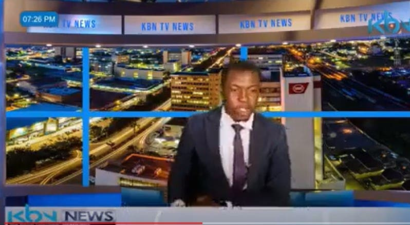 Zambian TV news presenter goes off script demands for his salary and that of his colleagues during a live news report video