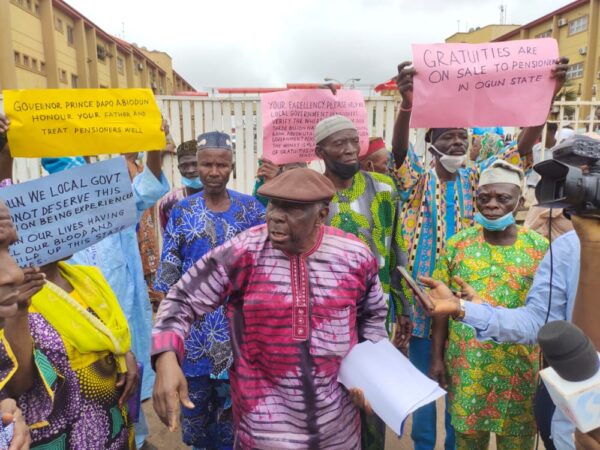 Ogun govt locks out pensioners civil servants corpers during protest