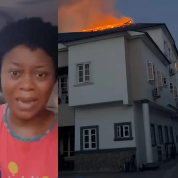 Actress Didi Ekanem in tears as fire razes her home with all her properties