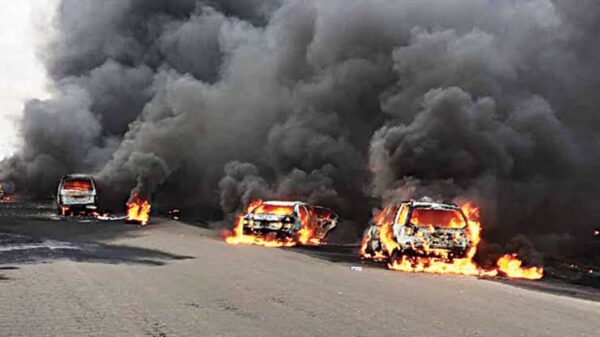 Petrol tanker explodes in Ibadan cars burnt